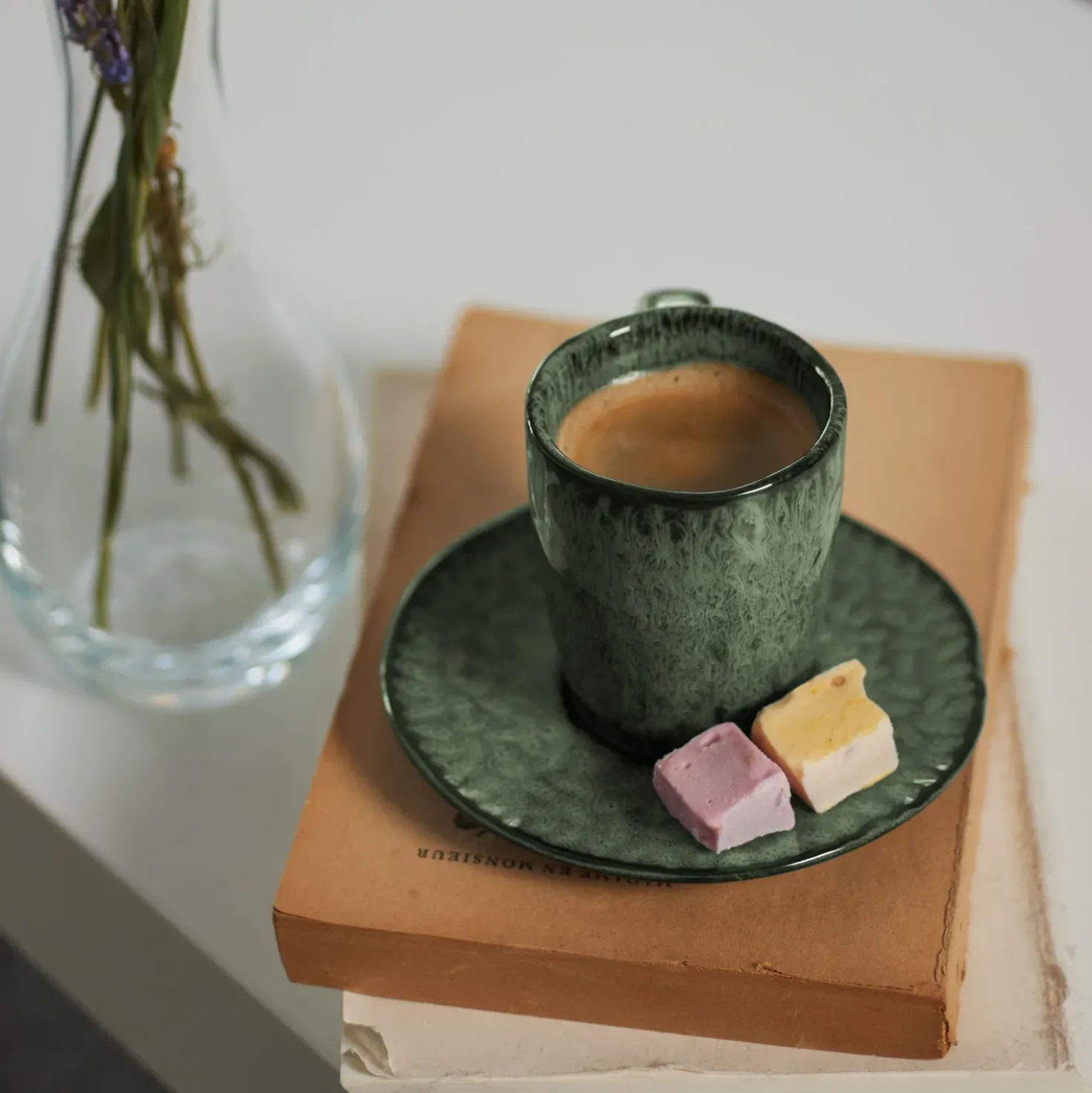 Keramikuntertasse MATERA 11 cm grün 4er-Set