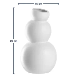 Keramikvase SILENZIO 26 cm weiß