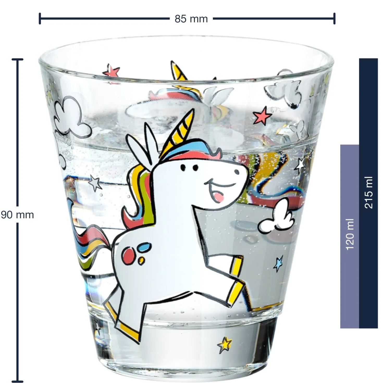 Kinderbecher BAMBINI 215 ml Einhorn 6er-Set