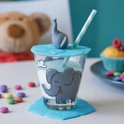 Kindertrinkset BAMBINI 9-teilig Löwe/Krokodil/Elefant