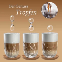 Latte Macchiato Glas GOCCE 380ml 3. Variante 2er-Set