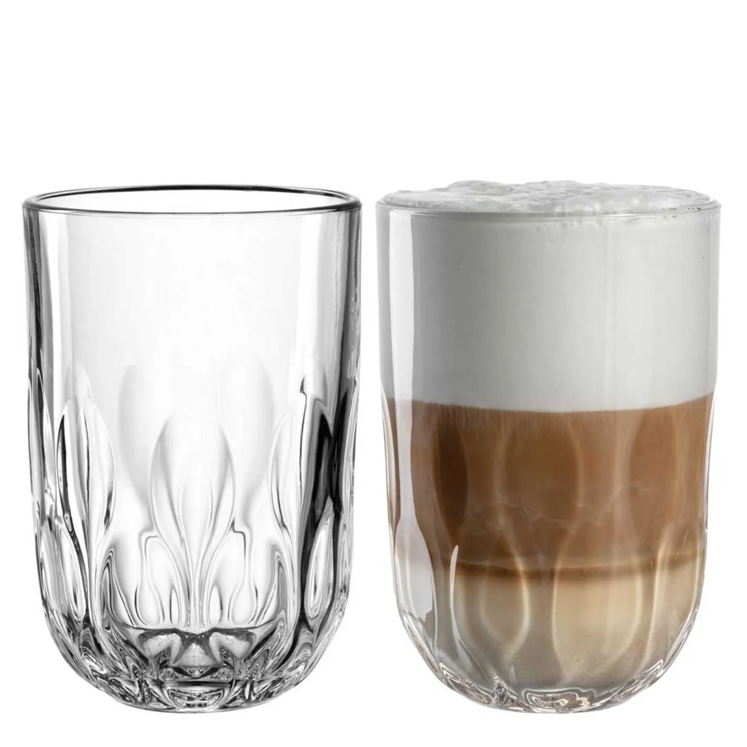 Latte Macchiato Glas GOCCE 380ml 3. Variante 2er-Set