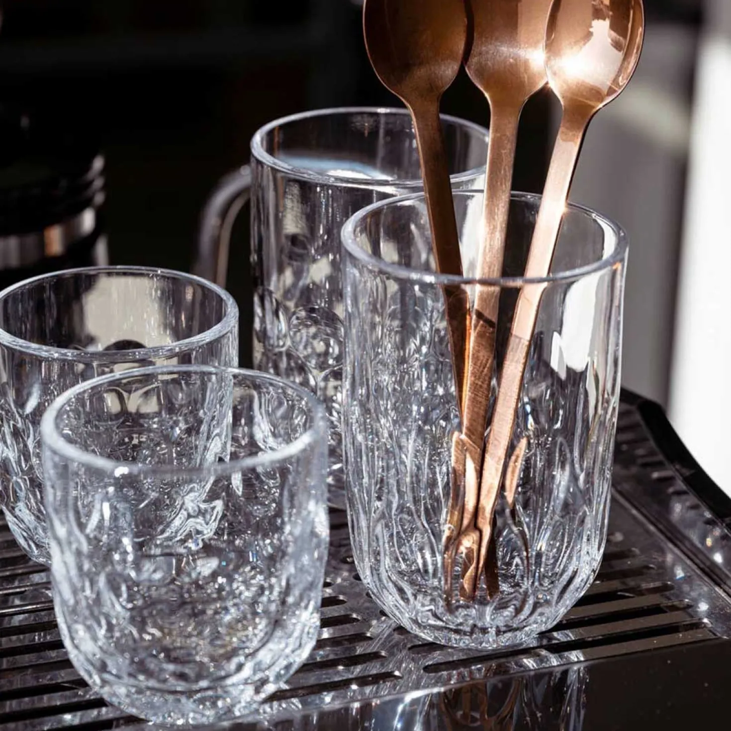 Latte Macchiato Glas GOCCE 380ml 3. Variante 2er-Set