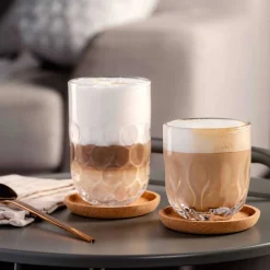 Latte Macchiato Glas GOCCE 380ml 1. Variante 2er-Set