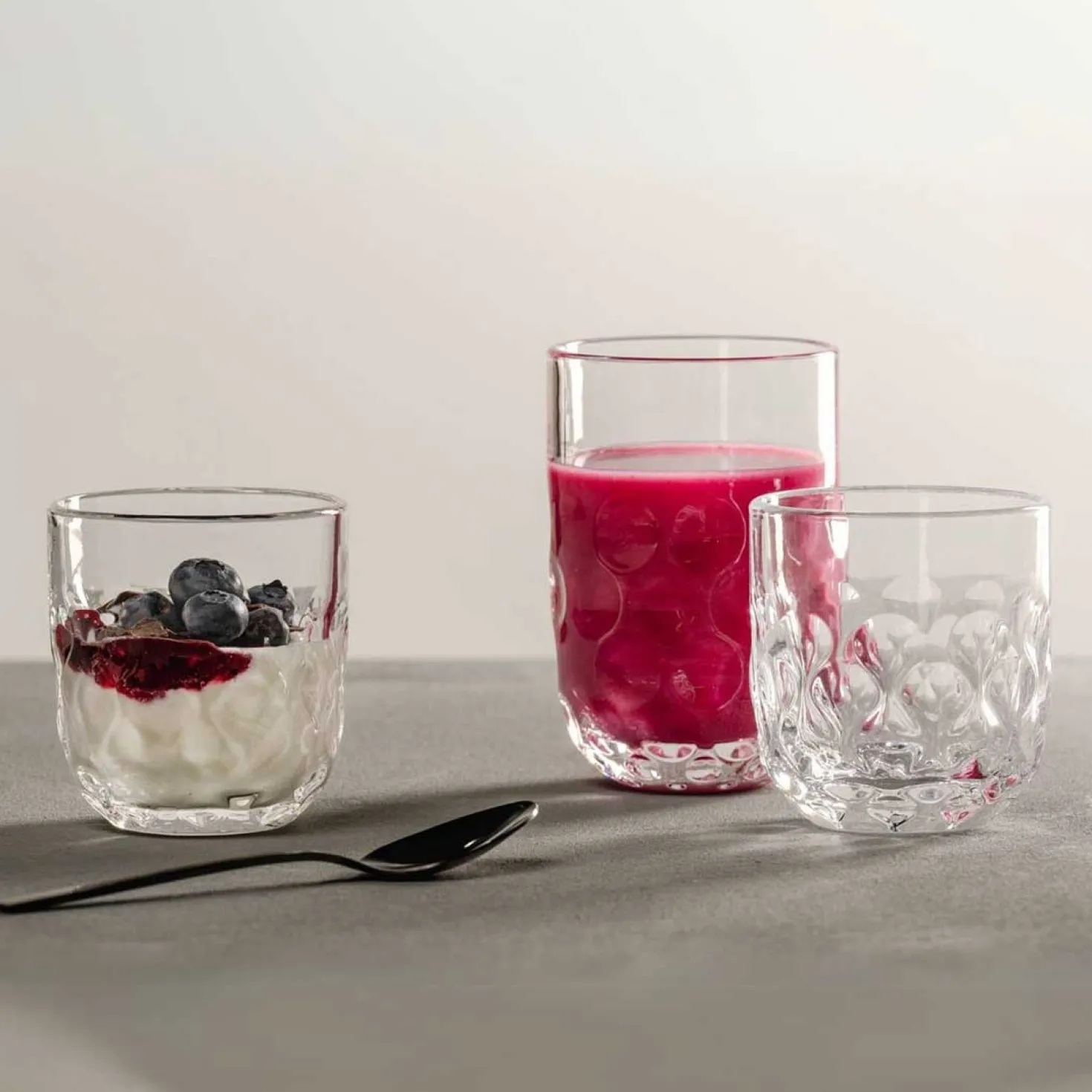 Latte Macchiato Glas GOCCE 380ml 1. Variante 2er-Set