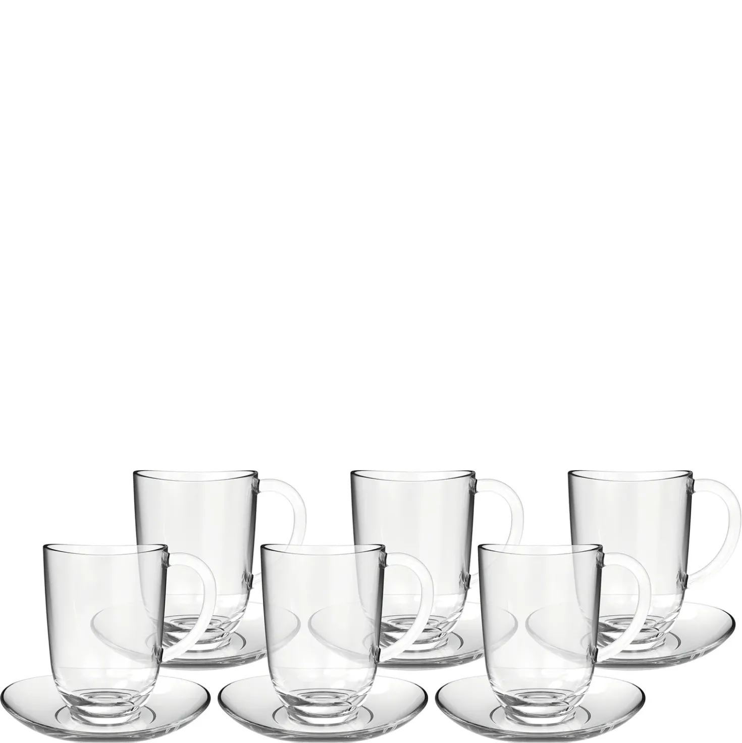 6 Latte Macchiatotassen NAPOLI 380 ml mit Untertassen