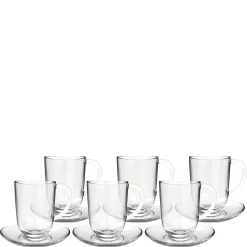 6 Latte Macchiatotassen NAPOLI 380 ml mit Untertassen
