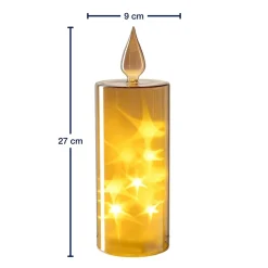 LED Kerze CAPANNA 27 cm gold