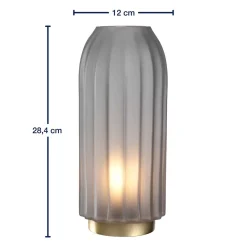LED Lampe SILENZIO 28 cm grau satiniert
