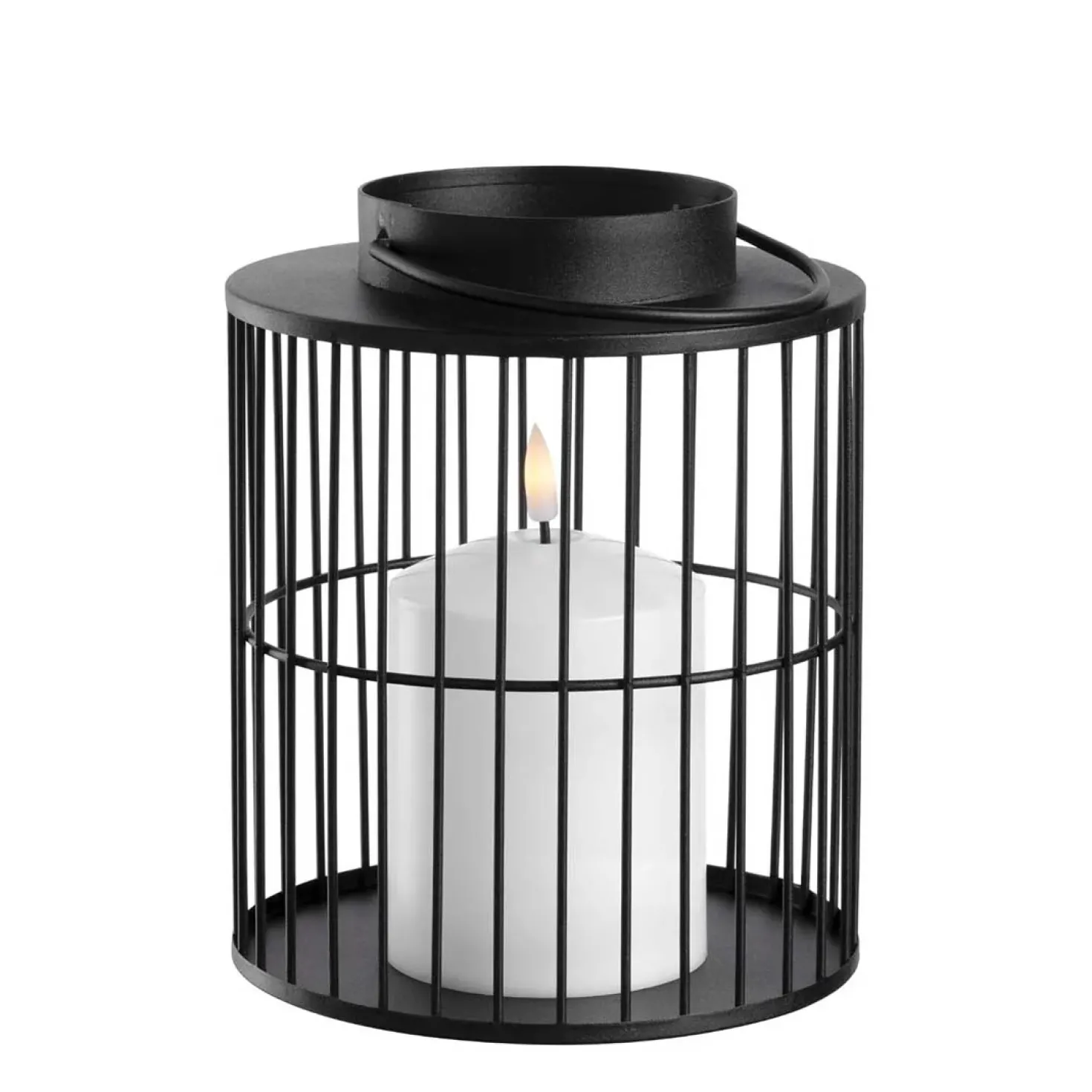 LED Laterne SILENZIO 18 cm schwarz