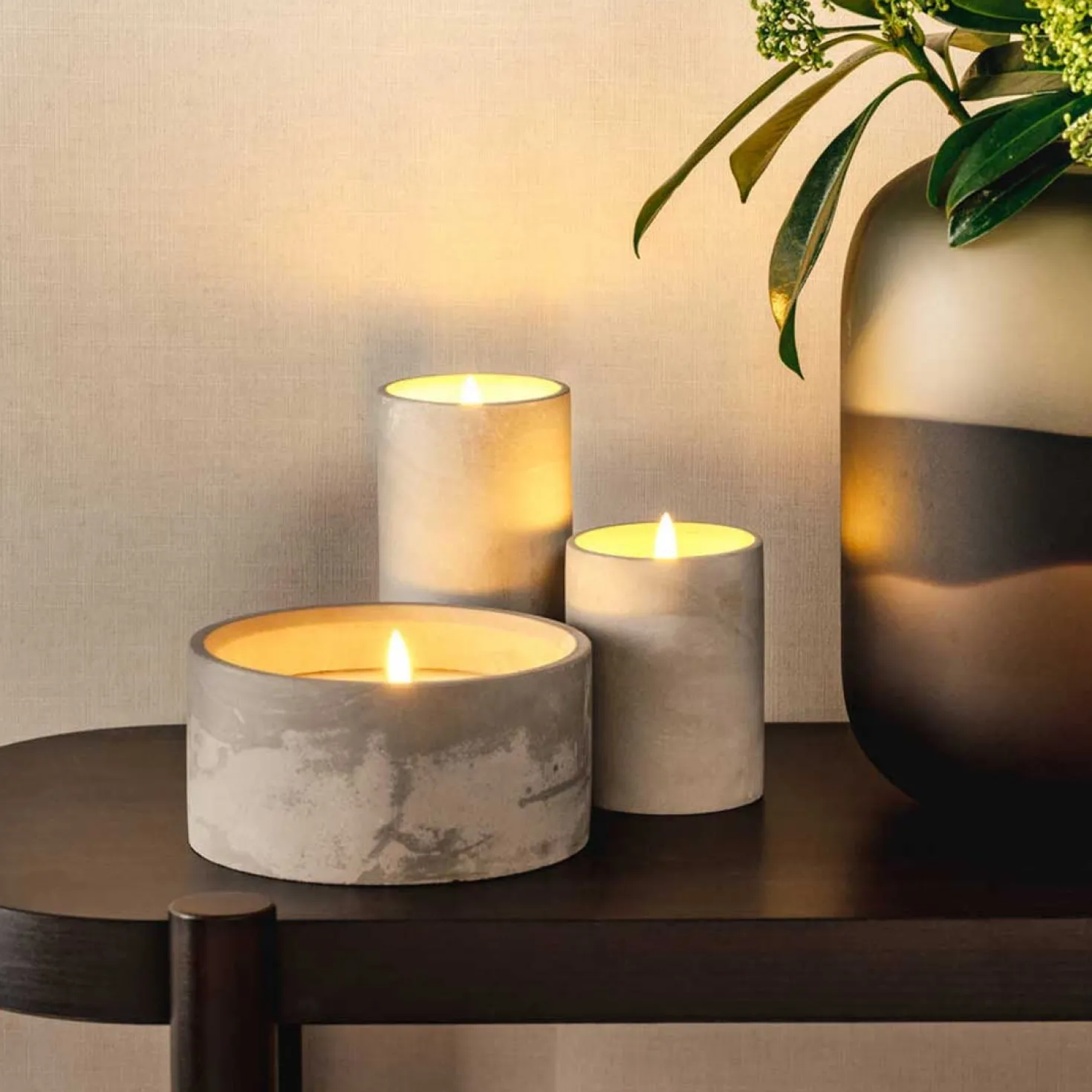 LED Licht SILENZIO Beton 8 cm breit