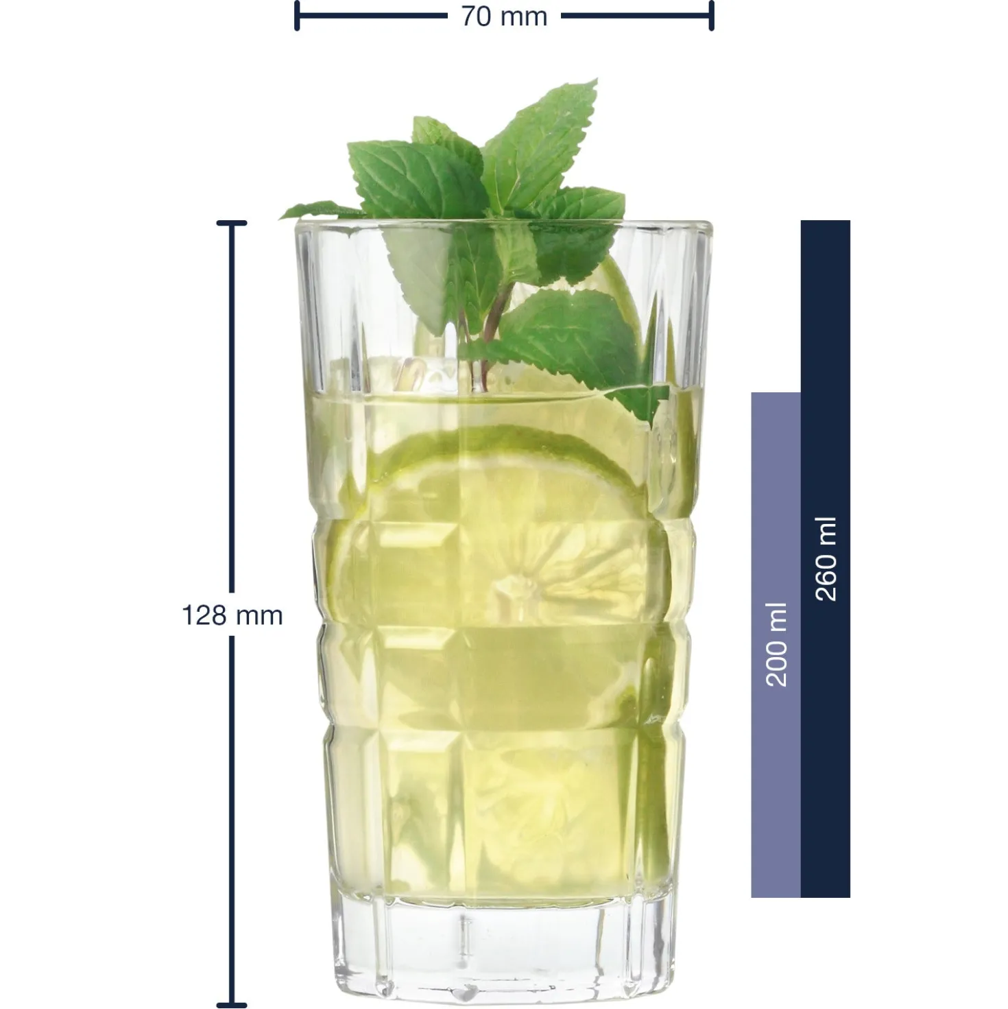 Longdrinkglas SPIRITII 260 ml 4er-Set