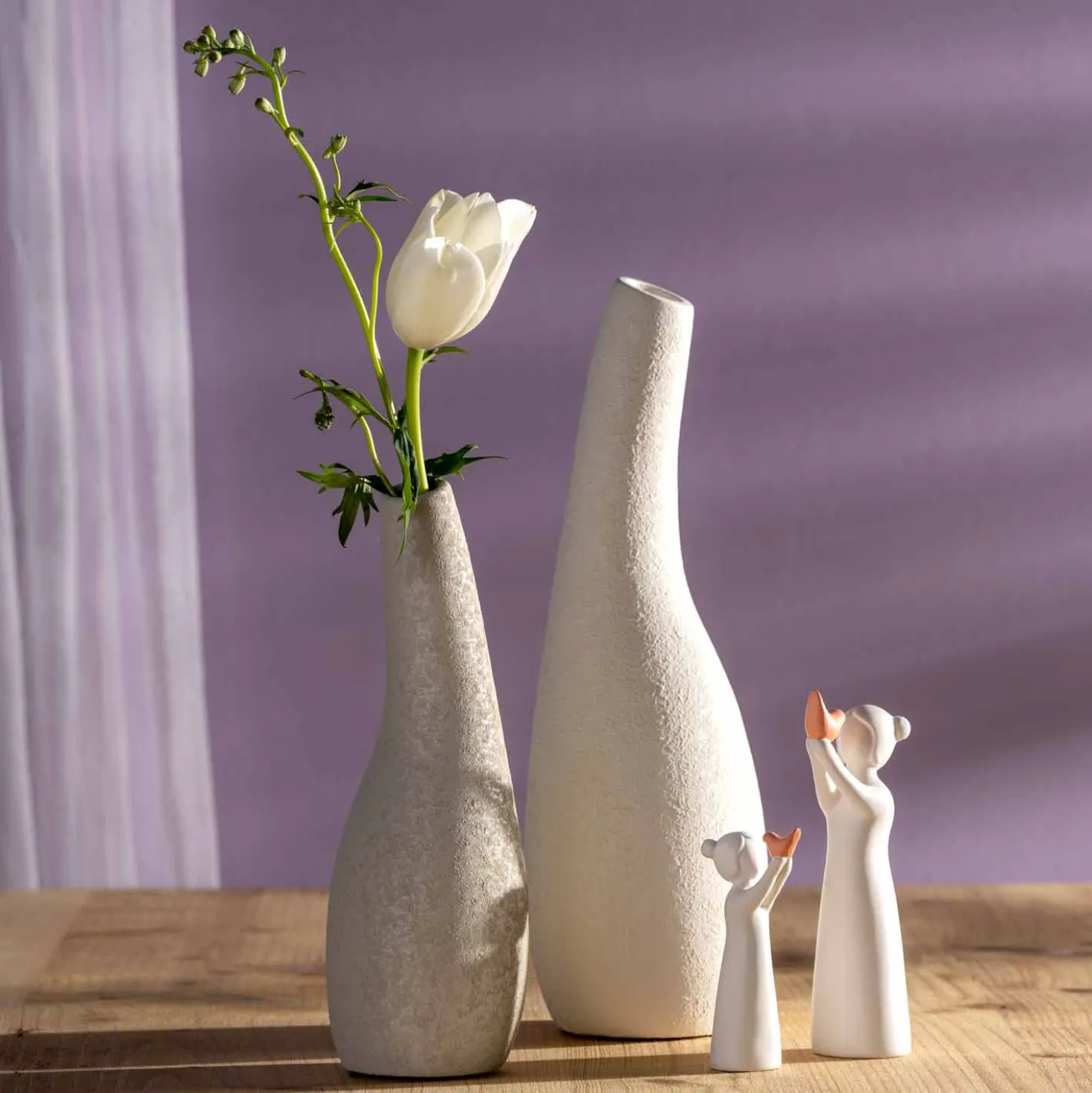 Mädchen mit Vogel LUMINOSA 13 cm
