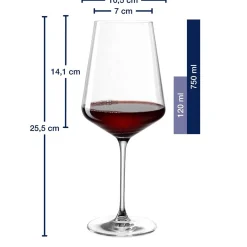 Rotweinglas PUCCINI 750 ml 6er-Set