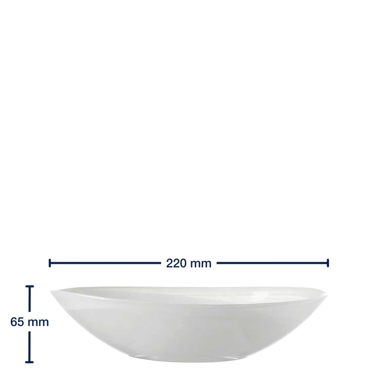 Schale ALABASTRO 22 cm weiß oval