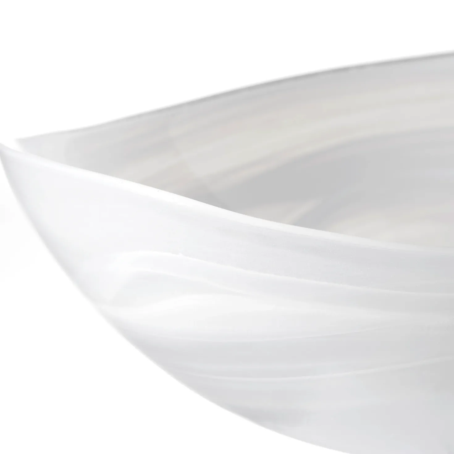 Schale ALABASTRO 32 cm weiß oval