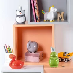 Spardose BAMBINI 13 cm grün Krokodil