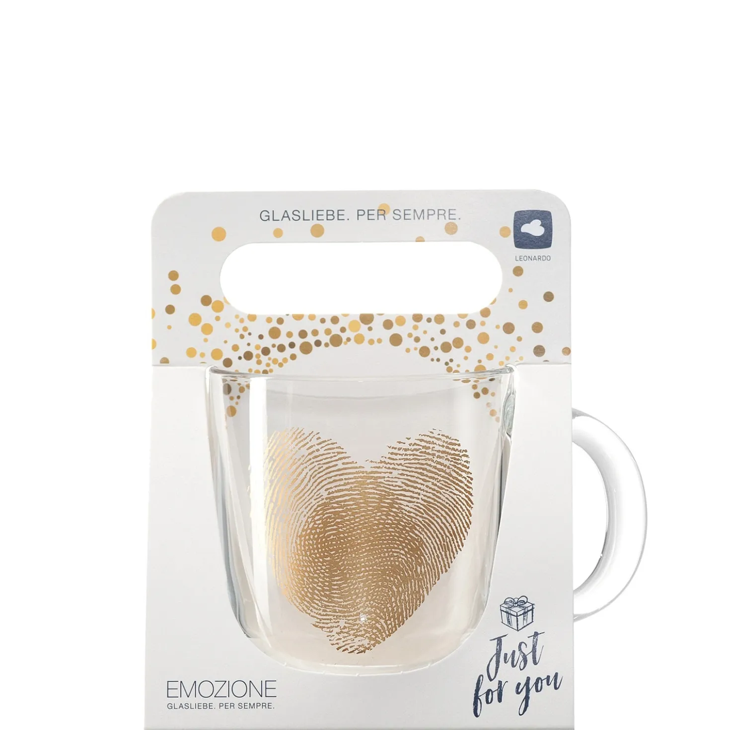 Tasse EMOZIONE 400 ml Fingerabdruck Herz