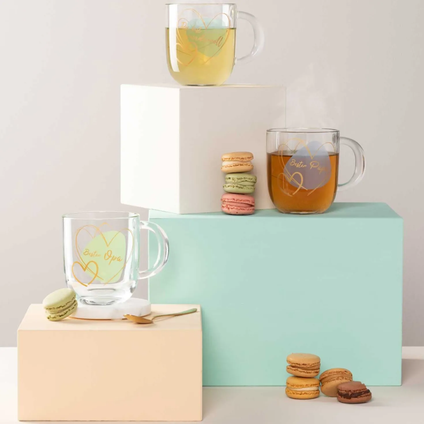 Tasse EMOZIONE 400 ml türkis 'Du bist wundervoll'