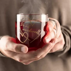 Tasse EMOZIONE 400 ml türkis 'Du bist wundervoll'