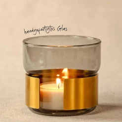 Tischlicht SILENZIO 9 cm grau