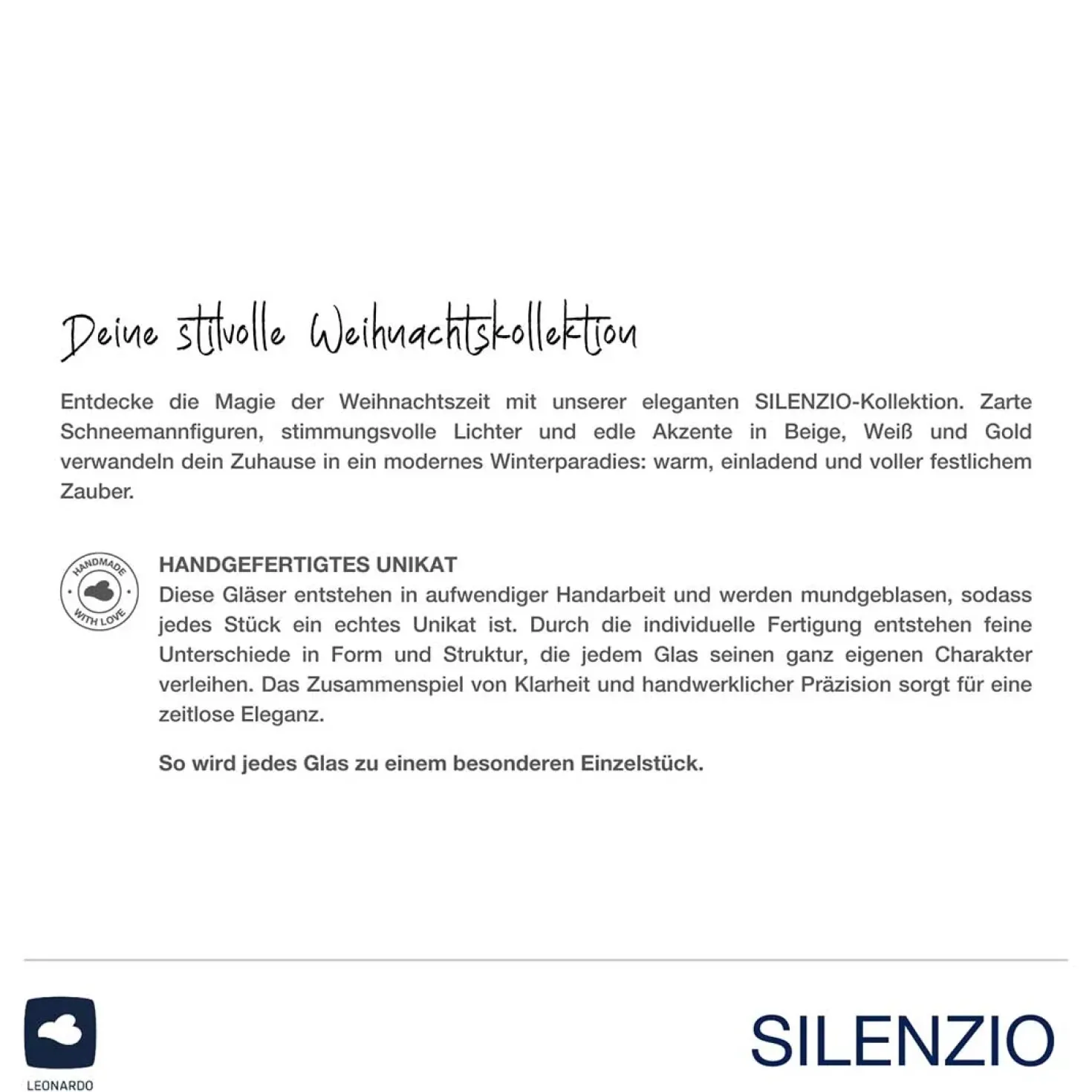 Tischlicht SILENZIO 9 cm grau