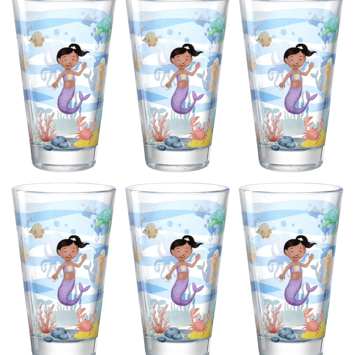 Trinkglas BAMBINI AVVENTURA 300 ml Meer 6er-Set