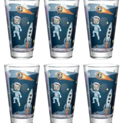 Trinkglas BAMBINI AVVENTURA 300 ml Weltall 6er-Set