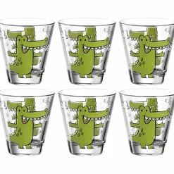 Trinkglas BAMBINI 215 ml Krokodil 6er-Set