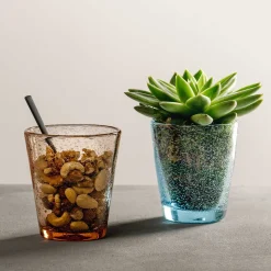 Trinkglas BURANO 330 ml warme Farben 4er-Set
