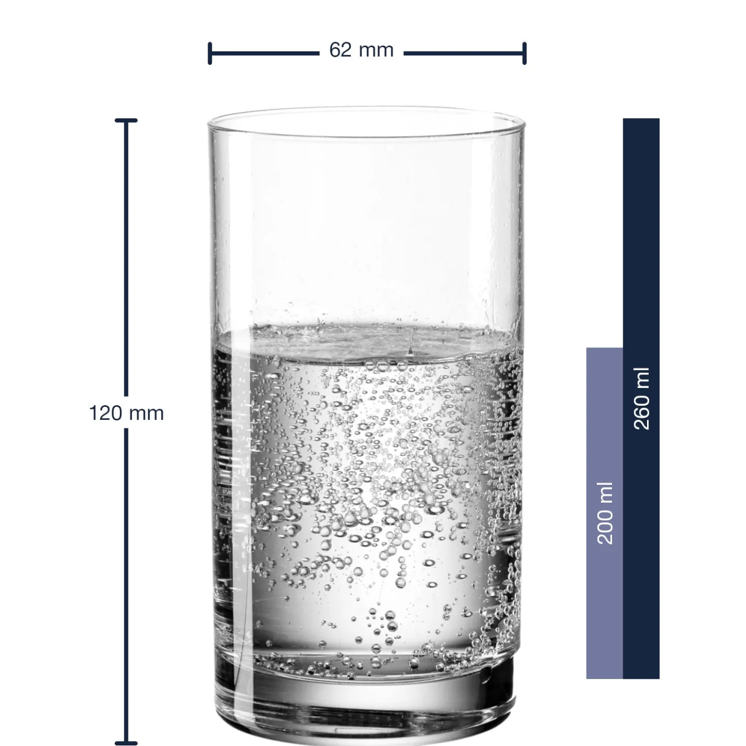 Trinkglas EASY+ 260 ml 6er-Set