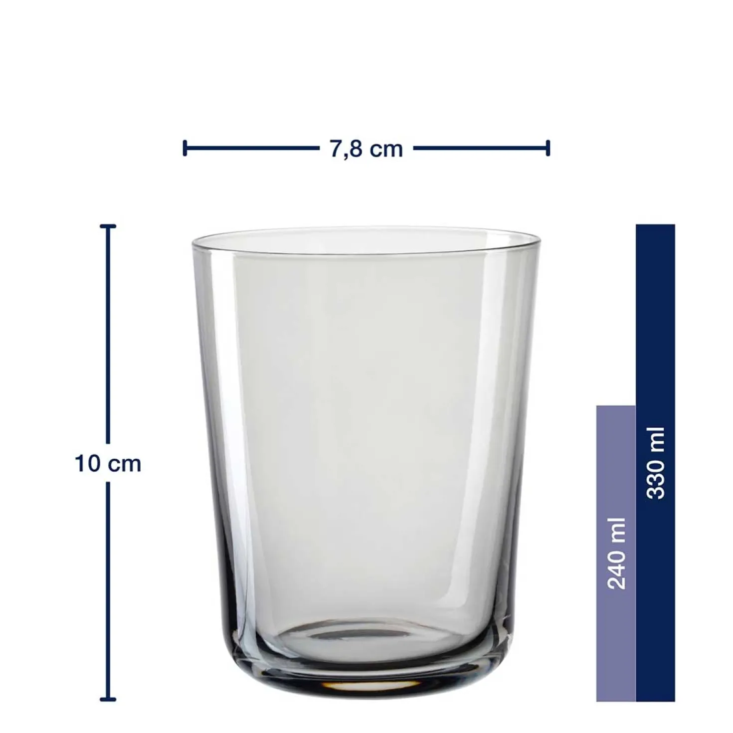 Trinkglas LEGGERO 330 ml sasso 4er-Set