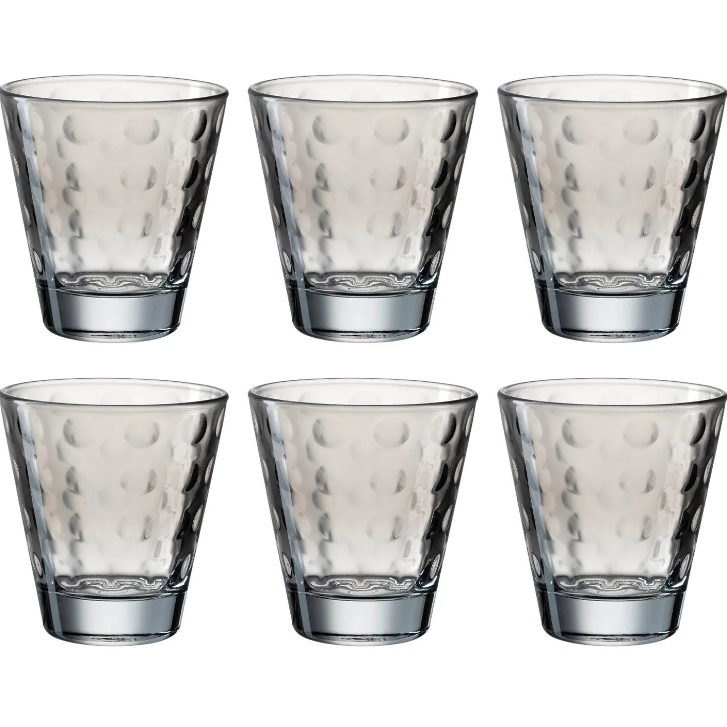 Trinkglas OPTIC 215 ml grau 6er-Set