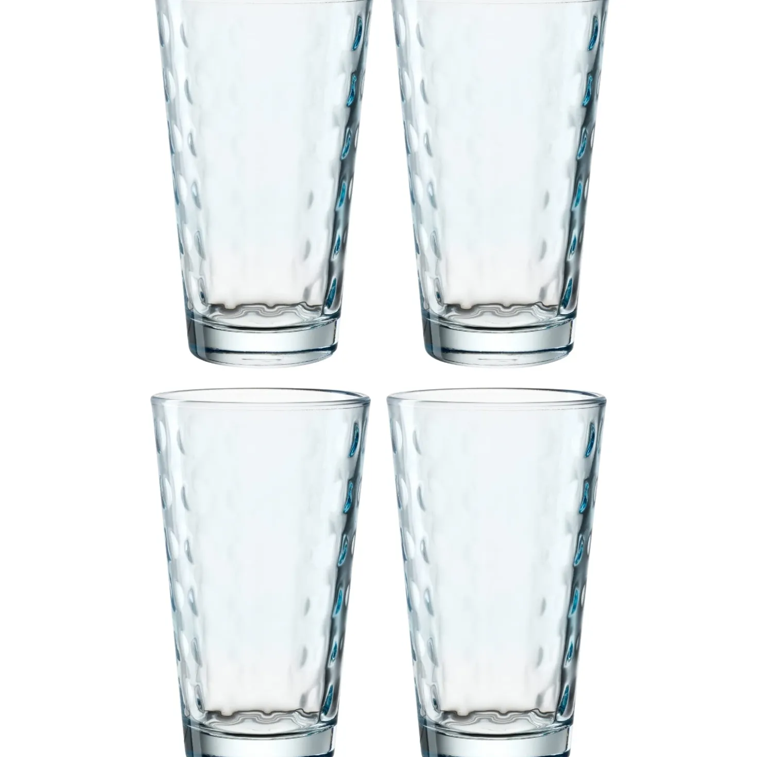 Trinkglas OPTIC 540 ml hellblau 4er Set