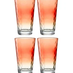 Trinkglas OPTIC 540 ml rot 4er Set