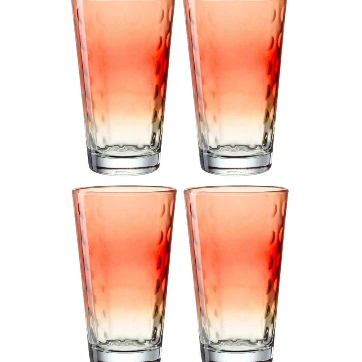 Trinkglas OPTIC 540 ml rot 4er Set