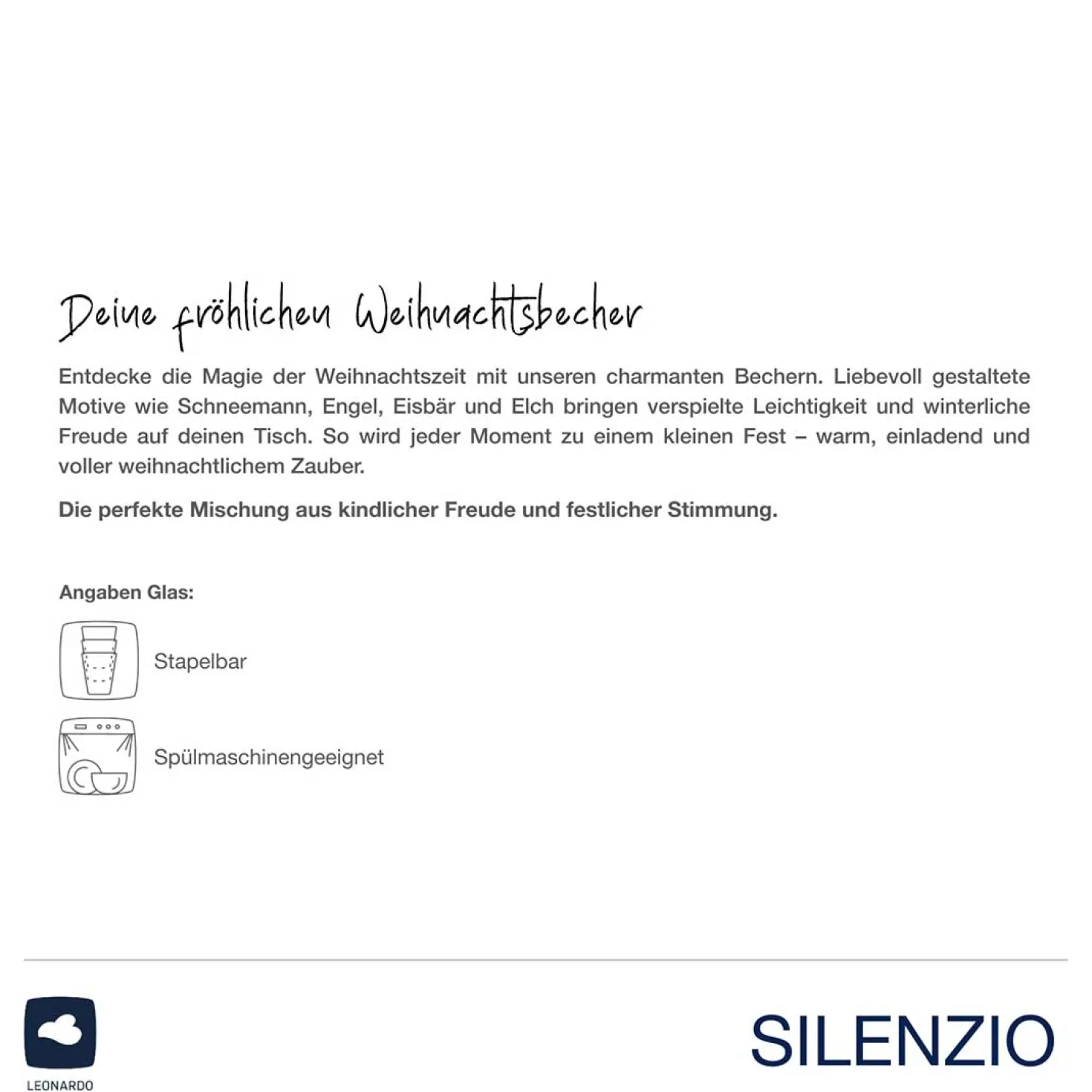 Trinkglas SILENZIO 330 ml Elch