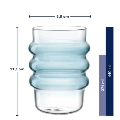 Trinkglas SOLE 440 ml blau 2er-Set