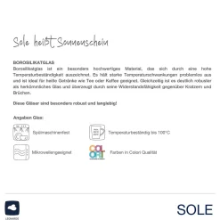Trinkglas SOLE 440 ml blau 2er-Set
