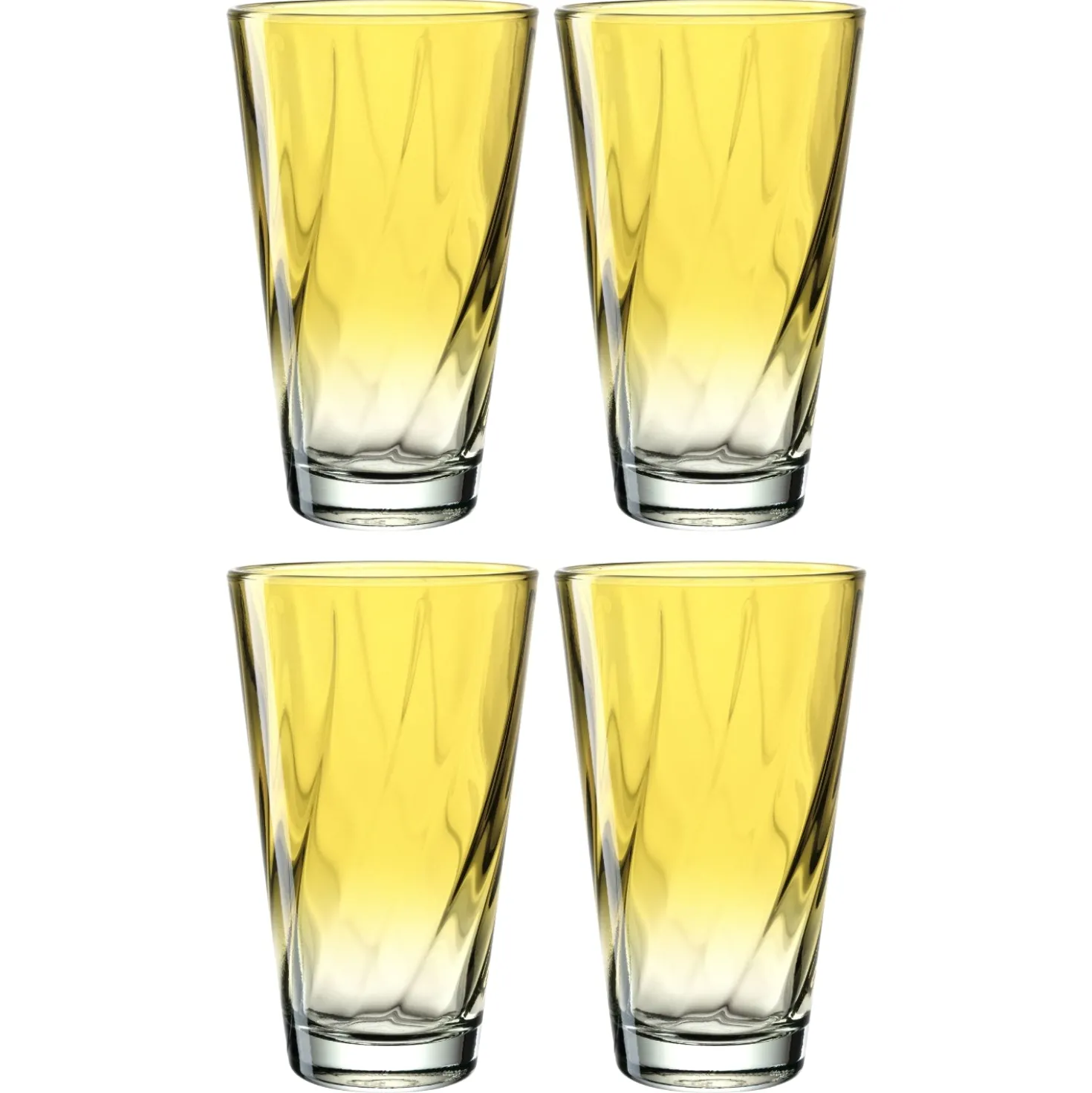 Trinkglas TWIST 300 ml gelb 4er-Set