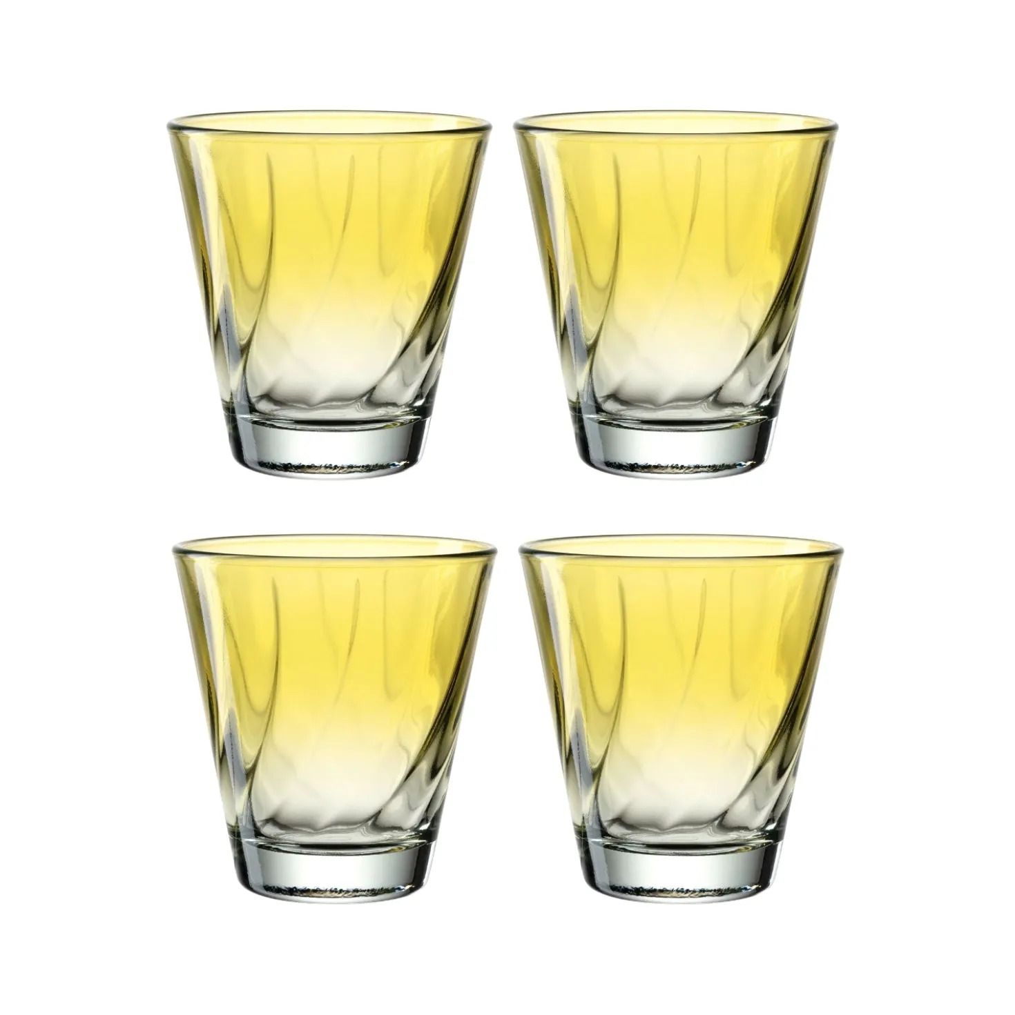 Trinkglas TWIST 215 ml gelb 4er-Set
