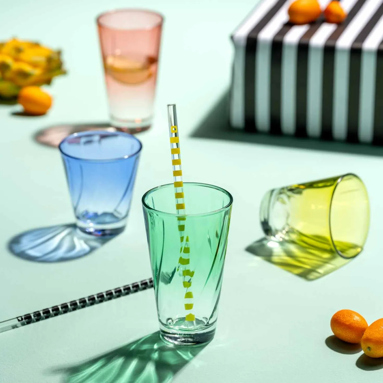 Trinkglas TWIST 300 ml grün 4er-Set