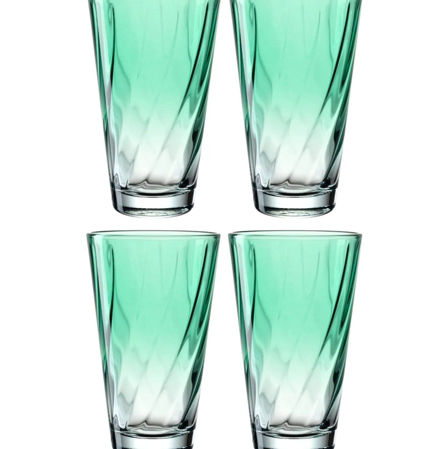 Trinkglas TWIST 300 ml grün 4er-Set