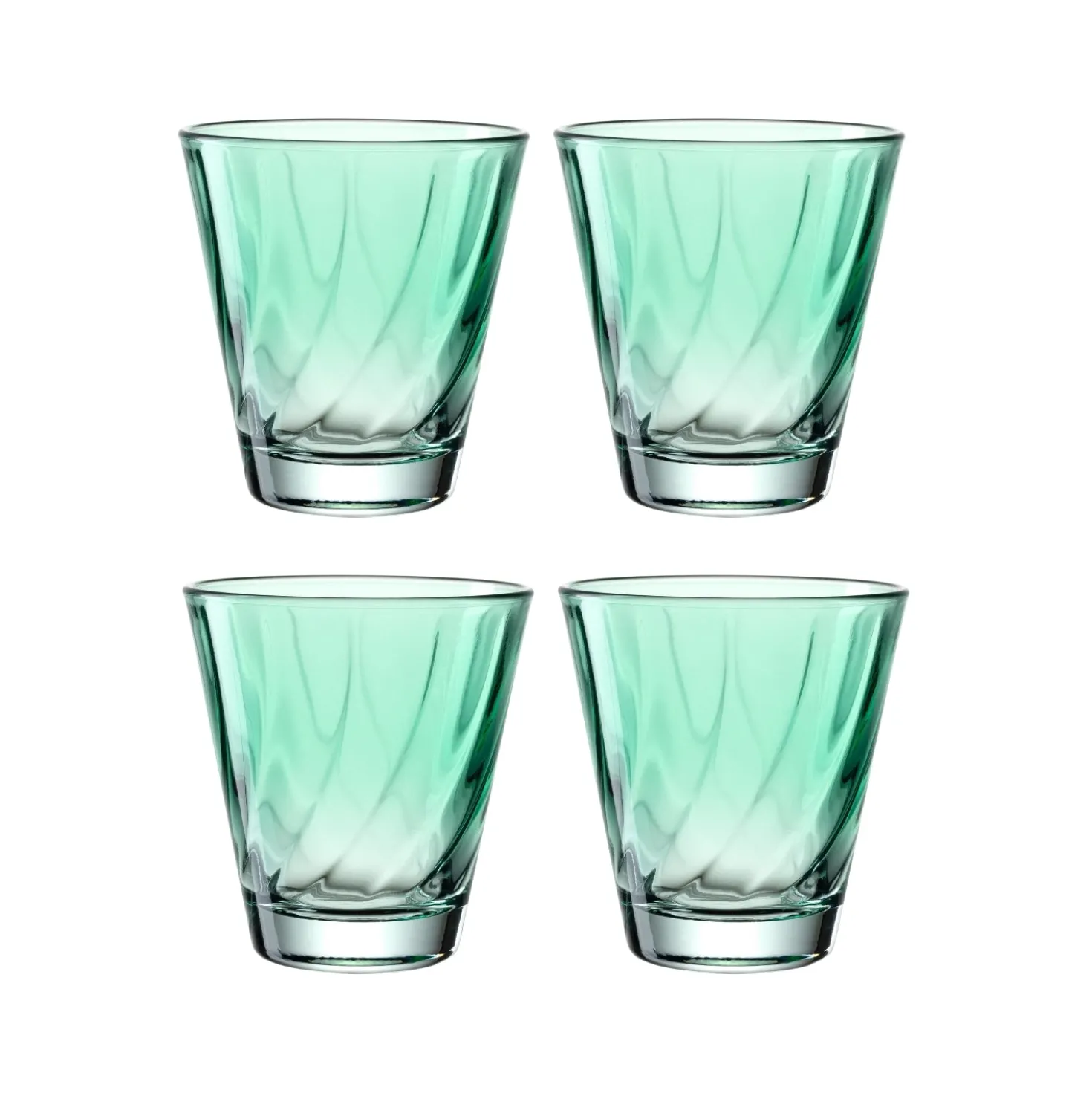 Trinkglas TWIST 215 ml grün 4er-Set