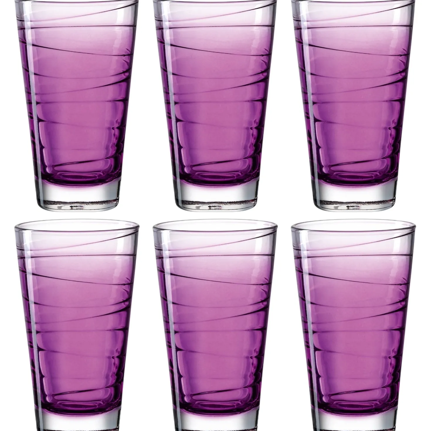 Trinkglas VARIO STRUTTURA 280 ml violett 6er-Set