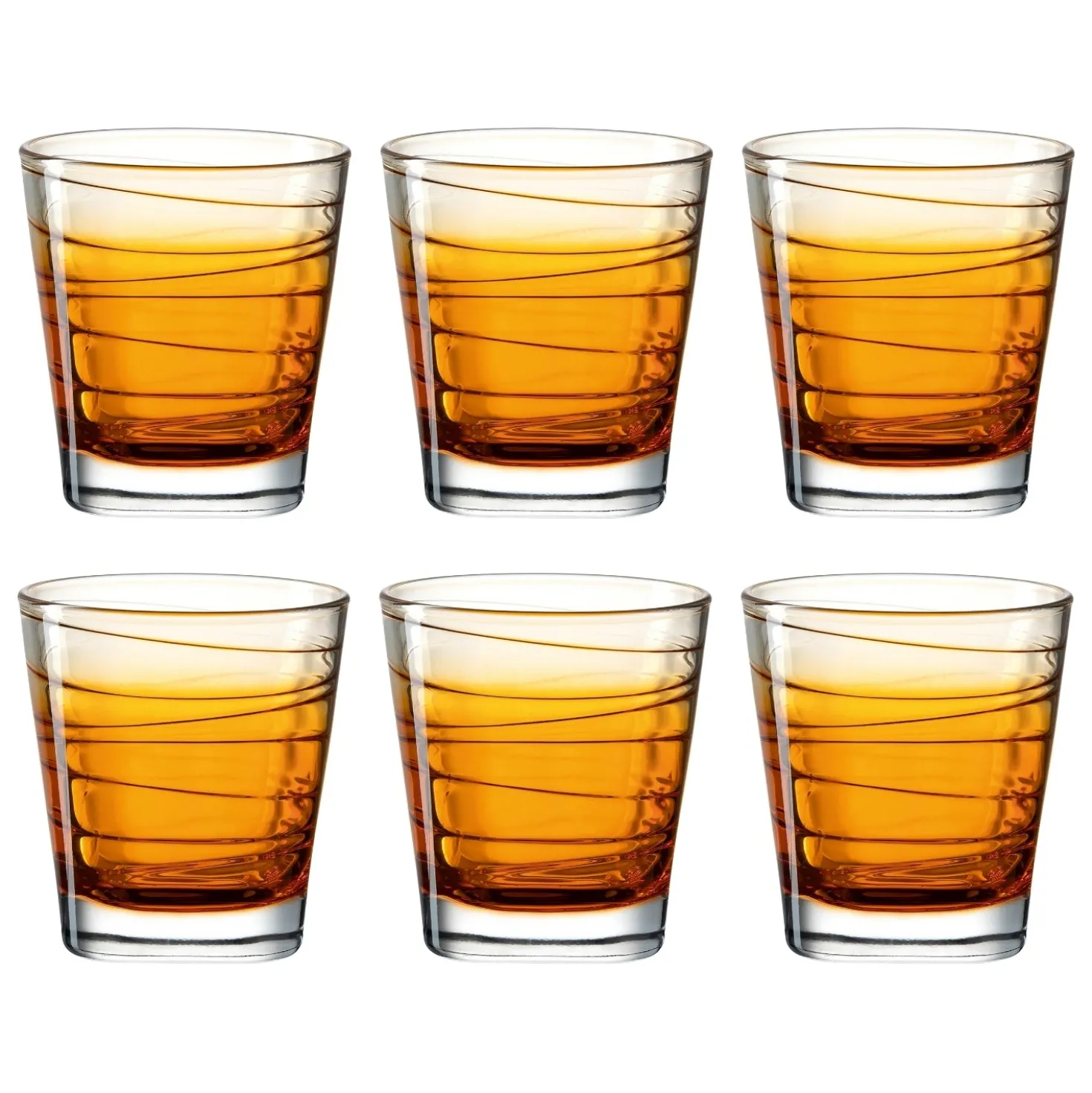 Trinkglas VARIO STRUTTURA 250 ml orange 6er-Set