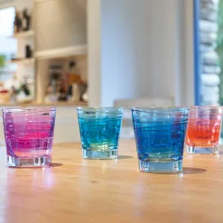 Trinkglas VARIO STRUTTURA 250 ml türkis 6er-Set