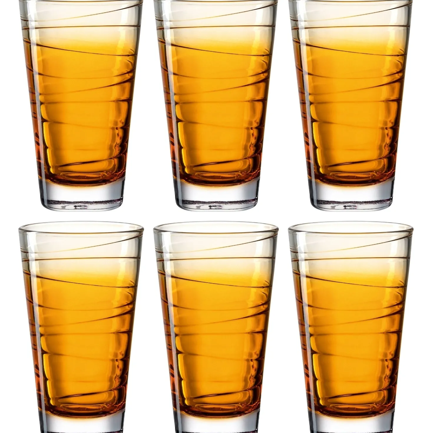 Trinkglas VARIO STRUTTURA 280 ml orange 6er-Set