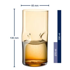 Trinkglas VESUVIO 330 ml amber 4er Set