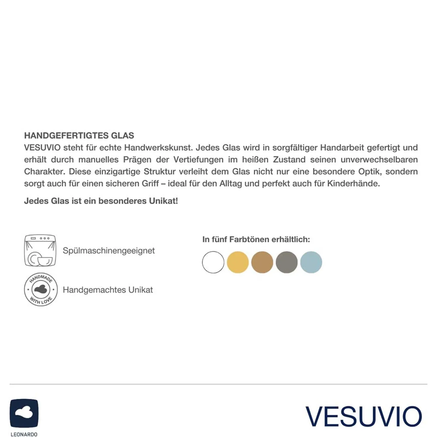Trinkglas VESUVIO 300 ml farbig 4er-Set